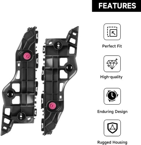Front Bumper Bracket Bumper Mount Support Bracket - Compatible for Toyota Highlander 2.7L L4 - Gas, 3.5L V6 - Electric/Gas, 3.5L V6 - Gas 2014-2016 - Replace Part 52145-0E060, 52146-0E060 in Saudi Arabia