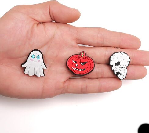 41 Pieces Pack, Halloween Shoes Charms Decorations Different No-Repeat Accessories Wristband Bracelet Girls Boys Teens Kids Birthday Party Favor Gifts in Saudi Arabia