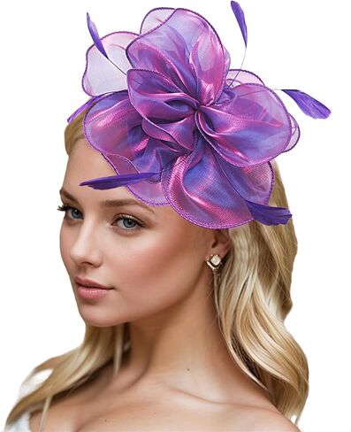 Fascinators Hats for Women Girls Vintage Derbyhat Tea Party Hat Fancy Dress Headwear for Weddings in Saudi Arabia