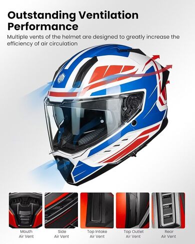 ILM دراجة نارية الخوذات الكاملة الخوذات النقطية للرجال للنساء مع قرعة مزدوجة Pinlock Insert Street Racing Cascos Para Motos Model MF568 in Kuwait