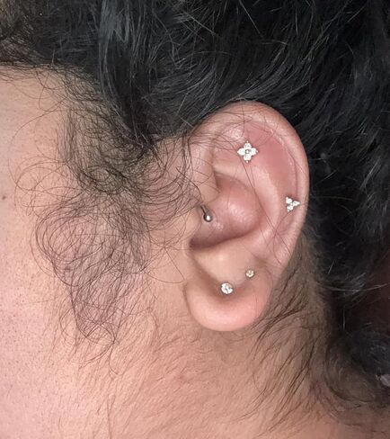MODRSA Silver Gold Nose Studs Nostril Piercings Threadless Push in Nose Rings Stud L Shaped Surgical Steel Hypoallergenic Flat Back Helix Earrings Screw Studs Crokscrew Nostril Jewelry for Women Men in Saudi Arabia