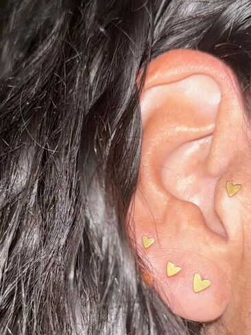 MODRSA Silver Gold Nose Studs Nostril Piercings Threadless Push in Nose Rings Stud L Shaped Surgical Steel Hypoallergenic Flat Back Helix Earrings Screw Studs Crokscrew Nostril Jewelry for Women Men in Saudi Arabia
