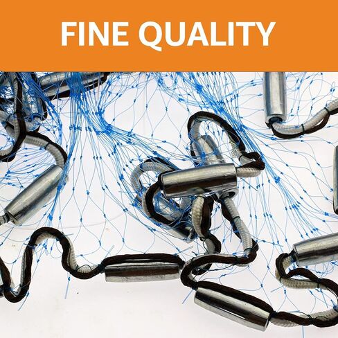 Nylon Monofilament Cast Net, American Style Hand Throwing Fishing Net with Iron Chain Weights for Saltwater and Freshwater, 3/8 Inches Mesh6FT… in Kuwait