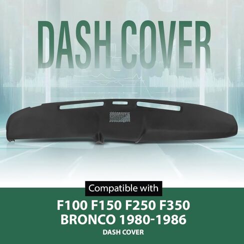 غلاف Dash Grand Orange متوافق مع Ford F100 F150 F250 F350 Bronco 1980 1981 1982 1983 1984 1985 1986 Dashboard Cover Black in Saudi Arabia