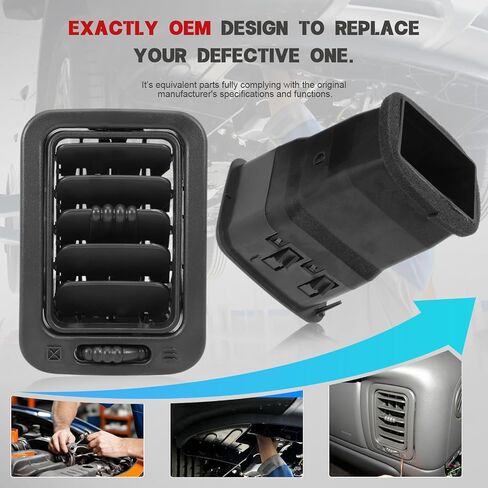 99-06 Dashboard Air Vent Dust AC Heater Outlet Outlet Grille لـ Avalanche Silverado Tahoe Suburban Sierra Yukon Escalade استبدال 15176085 رمادي داكن in Kuwait