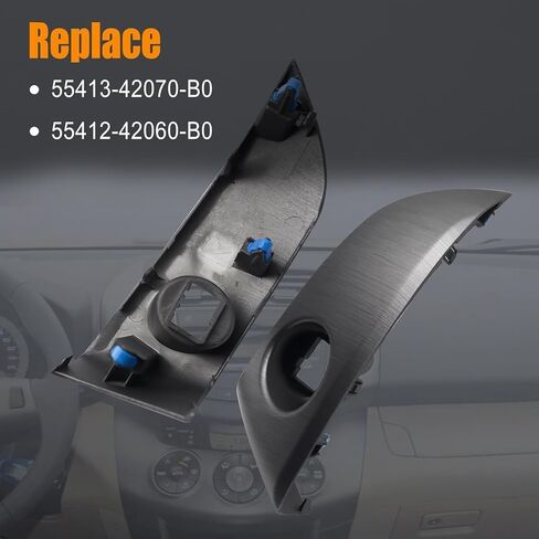 55413-42070-B0 Central Dashboard Cover Strip Trim Instrument Cluster Panel Trim Compatible with Toyota RAV4 Base Limited EV Sport 2006 2007 2008 2009 2010 2011 2012 Replace 55412-42060-B0 in Saudi Arabia