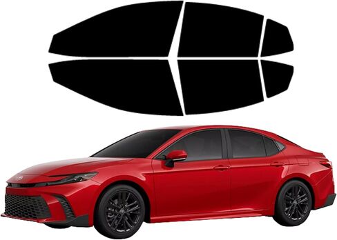 Nano Carbon Window Lint بشكل احترافي لتويوتا كامري 2025 جميع الكتل الجانبية من الأشعة فوق البنفسجية 99 ٪ ، مجموعة الكربون المهنية 6 PCS (35 ٪ الكل) in Kuwait