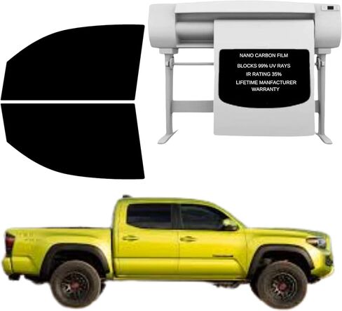Precut Tint Kit Film Nano Carbon Film for Toyota Tacoma 2017-2023 Driver and Passenger Windows Custom in Kuwait