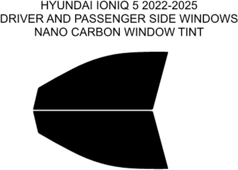 Precut Tint Kit Film Nano Carbon Film for Hyundai Ioniq 5 2022-2025 Driver and Passenger Windows Computer لتناسب Windows الخاص بك .. (20 ٪) in Kuwait