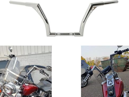 Green-L Vintage Ape Hanger 16" Rise Handlebars Fit for Custom Motorcycle Harley Sportster Heritage Softail Low Rider Street Bob 1 1/4" Handle Bar in Saudi Arabia