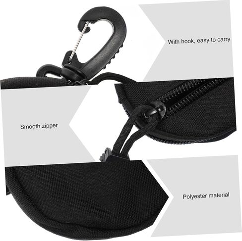 DECHOUS Portable Headphone Storage Bag Waterproof Outdoor Sports Pouch Multi-functional Polyester Earphone Case Carabiner for Travel and Hiking in Saudi Arabia