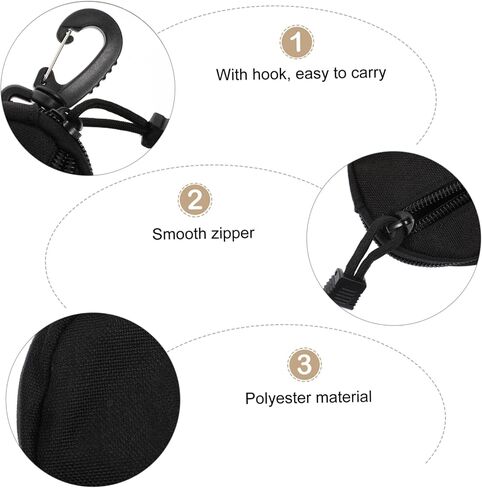 DECHOUS Portable Headphone Storage Bag Waterproof Outdoor Sports Pouch Multi-functional Polyester Earphone Case Carabiner for Travel and Hiking in Saudi Arabia
