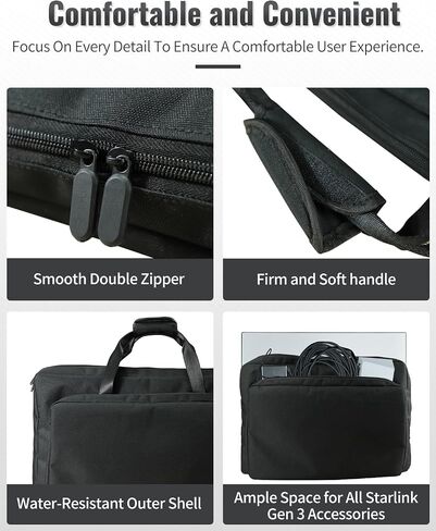 Starlink Gen 3 Carry Case, Starlink Gen 3 Case, Shockproof and Stress-Resistant Starlink Case with Water-Resistant, Dustproof Fabric and Customizable Interior Compartments (Gray) in Saudi Arabia