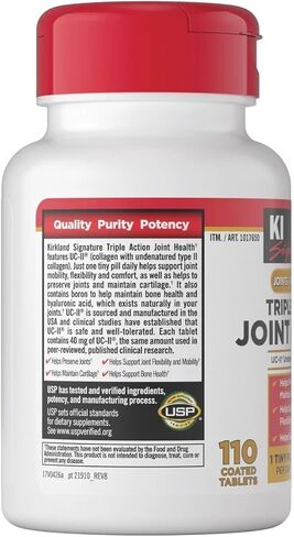 Signature Triple Action Joint Health, Helps Preserve Joints and Maintain Cartilage, Support Joint Mobility, Flexibility and Comfort - 110 Coated Tablets in Saudi Arabia