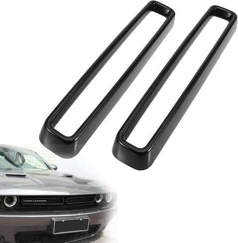 1 Set Black Front Grill Grille Inserts Guards Cover Trim for Dodge Challenger 2015-2022 in Saudi Arabia