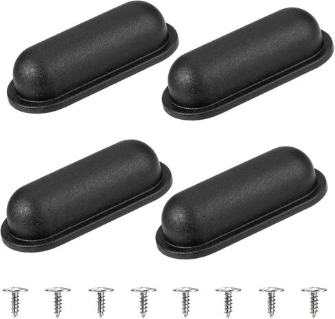 وسادات استبدال الأمتعة 4pcs مع مسامير ، 2.24 × 0.94 بوصة أمتعة بلاستيكية جانب الجانب السفلي للحقيبة الصلبة (أسود) in Kuwait