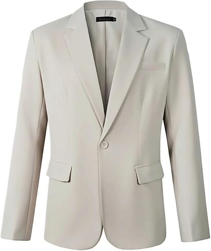 Beninos Mens Sport Coat Casual Blazer One Button Business Suit Jacket in Saudi Arabia