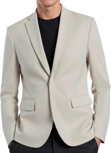 Beninos Mens Sport Coat Casual Blazer One Button Business Suit Jacket in Saudi Arabia