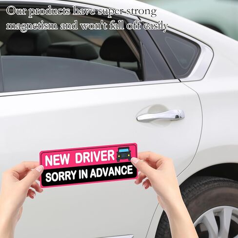 5Pcs Student Driver Sticker Magnet for Car, Novice Car Stickers, Keep Your Distance Lovely Removable Safety Sign for Novice Drivers & Students Supplies in Saudi Arabia