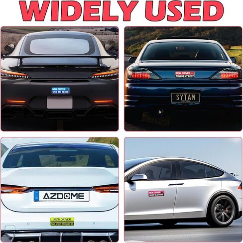 5Pcs Student Driver Sticker Magnet for Car, Novice Car Stickers, Keep Your Distance Lovely Removable Safety Sign for Novice Drivers & Students Supplies in Saudi Arabia