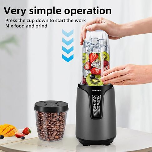 Panana Personal Drink Mixer Blender, Portable Blender for-Smoothies 18 Oz, Shakes, Food Prep, and Frozen Blending, Includes Blending Blade, Drink Lids and Extra 2 Cups in Saudi Arabia
