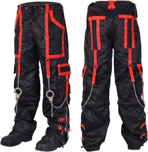 Prime Quality Gothic Men's Bondage Gothic Cyber Pant Chain Techno Rock Punk Shorts Trouser Pants/USA in Saudi Arabia