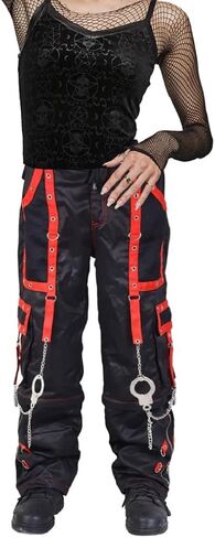 Prime Quality Gothic Men's Bondage Gothic Cyber Pant Chain Techno Rock Punk Shorts Trouser Pants/USA in Saudi Arabia
