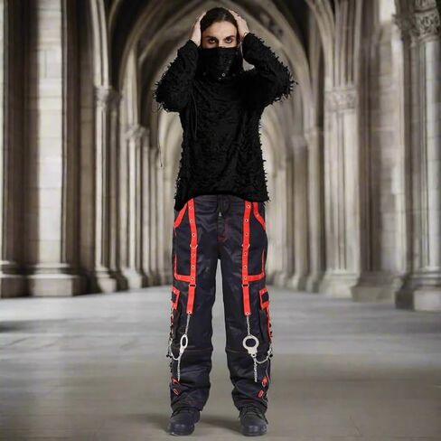 Prime Quality Gothic Men's Bondage Gothic Cyber Pant Chain Techno Rock Punk Shorts Trouser Pants/USA in Saudi Arabia