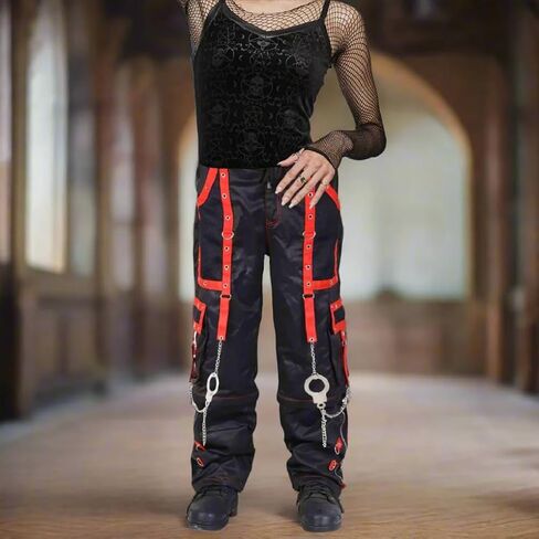 Prime Quality Gothic Men's Bondage Gothic Cyber Pant Chain Techno Rock Punk Shorts Trouser Pants/USA in Saudi Arabia