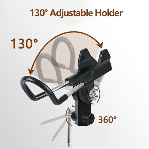 2 Pack Fishing Rod Holders Multifunctional Stainless Steel Stand, Ground Fishing Rod Pole Brackets Texture 360 ° Adjustable & Detachable Easy to Carry, Fishing Pole Holders for Ground, Beach in Saudi Arabia
