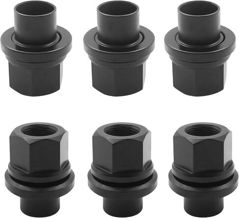 10pcs M22x1.5 Hex Whex Lug Lug Nuts تناسب الشاحنة الثقيلة شبه الشاحنة تناسب العجلات المزدوجة مع المقعد المربح وحجم فتحة الترباس 26 مم in Saudi Arabia