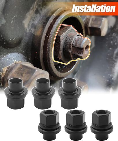 10pcs M22x1.5 Hex Whex Lug Lug Nuts تناسب الشاحنة الثقيلة شبه الشاحنة تناسب العجلات المزدوجة مع المقعد المربح وحجم فتحة الترباس 26 مم in Saudi Arabia