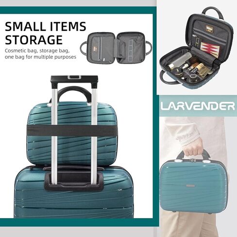 LARVENDER Luggage Sets 6 Piece Suitcases with Wheels, Expandable Suitcase Set ABS Hard Shell Luggage for Women with TSA Lock Double Spinner Wheels (Lavender, 6 Piece Set) in Kuwait
