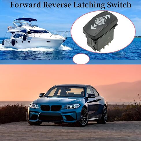 Off Road Light Rocker Switch 8 Pin 12V-24V (ON)-Off-(ON) 3 Position DPDT Momentary Switch, Marine Boat Heavy Duty Up Down Toggle Switch, Forward Reverse Arrow Rocker Switch for Automotive Car (Blue) in Saudi Arabia