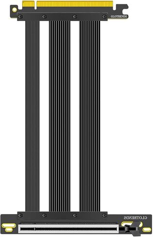 GLOTRENDS PCIe 5.0 X16 GPU Riser Cable (Male:00D - Female:90D, 200mm) in Saudi Arabia