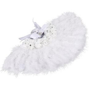 Wedding Bride Plume Fan Decorative Handheld Fan for Festivals Parties and Photography Props Lightweight and Portable Bridal Accessory for Women in Saudi Arabia