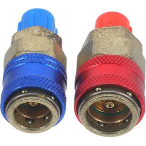 Ciieeo 1Pair Copper Air Conditioning Adapter Hose Fitting Quick Couplers for Car Durable Leak Connectors with User Friendly Installation and Wide Compatibility in Kuwait