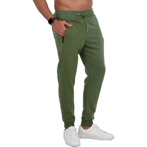 Fleece Mens Joggers with Zipper Pockets, Mens Sweatpants, Workout Sweats for Men S-3XL in Saudi Arabia