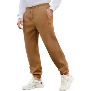 رجال الصوف ، سروال رياضي فضفاضة ملاءمة مدببة ركض مع الخصر الرباط وجيوب السراويل التمرين الدافئة غير الرسمية in Kuwait