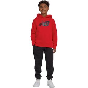 New Balance Boys & Toddlers Athletic 2 Piece – Soft Cotton Blended Fleece Hoodie & Joggers Active Sweatsuit Set (2T-12) in Kuwait