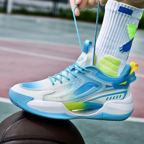Neutral Basketball Shoes with Luminous Upper Fashionable Training Sports Shoes Basketball Fans in Saudi Arabia