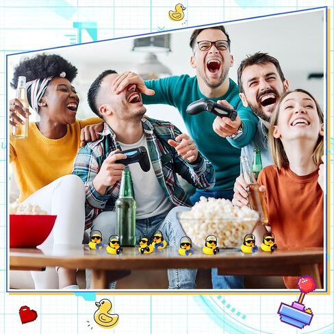 24 مجموعة من ألعاب الفيديو من Leitee، هدايا الحفلات، البط المطاطي مع نظارات سماعة رأس صغيرة وأجهزة التحكم، بط لطيف للحمام المطاطي، ملحقات حوض الاستحمام الصغيرة، ألعاب لتزيين حفلات أعياد الميلاد والسباحة in Saudi Arabia