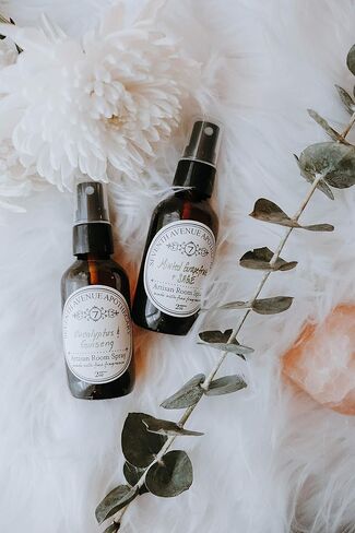 Fragrant Room Spray - White Tea + Thyme - Amber Glass Bottle with Fine Mist Sprayer - Hand Poured in The USA in Saudi Arabia