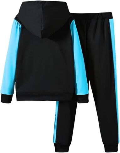 Boys 2Pcs Outfits Kids Long Sleeve Hoodies + Pants Sets Teens Causal Tracksuit Fall Winter Clothes 5-14Y in Saudi Arabia