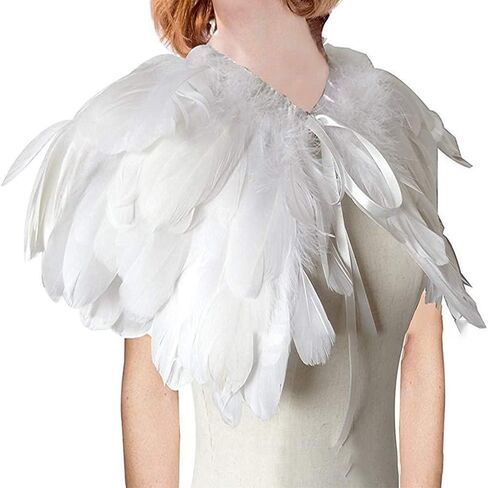 Adjustable Feathers Shawl Scarf Shrug Cape Skirt Halloween Christmas Cospaly Dramatic Costumes in Saudi Arabia