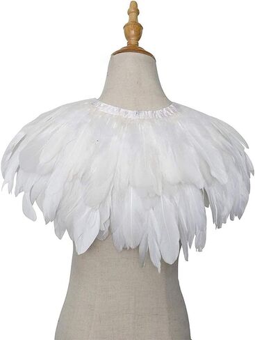 Adjustable Feathers Shawl Scarf Shrug Cape Skirt Halloween Christmas Cospaly Dramatic Costumes in Saudi Arabia