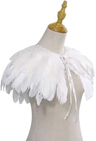 Adjustable Feathers Shawl Scarf Shrug Cape Skirt Halloween Christmas Cospaly Dramatic Costumes in Saudi Arabia