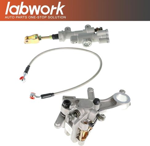 Labwork دراجة نارية للدراجة الخلفية الفرامل الفرامل الأسطوانة الفرجار مع استبدال خرطوم لـ Honda CRF250 CRF450 CRF250RX CRF450RX CRF450L 2002-2020 in Kuwait