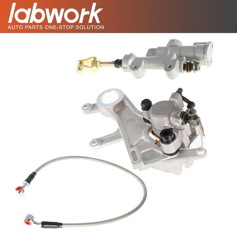 Labwork دراجة نارية للدراجة الخلفية الفرامل الفرامل الأسطوانة الفرجار مع استبدال خرطوم لـ Honda CRF250 CRF450 CRF250RX CRF450RX CRF450L 2002-2020 in Kuwait