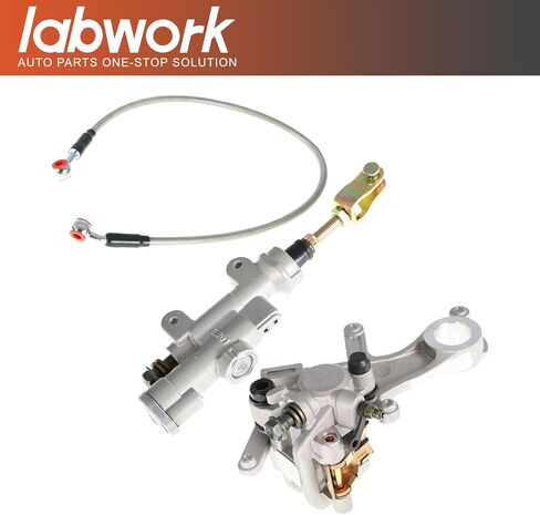 Labwork دراجة نارية للدراجة الخلفية الفرامل الفرامل الأسطوانة الفرجار مع استبدال خرطوم لـ Honda CRF250 CRF450 CRF250RX CRF450RX CRF450L 2002-2020 in Kuwait